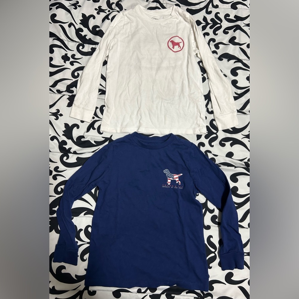 2 kids Crown& Ivy long sleeve pup design long sleeve shirts- size 4